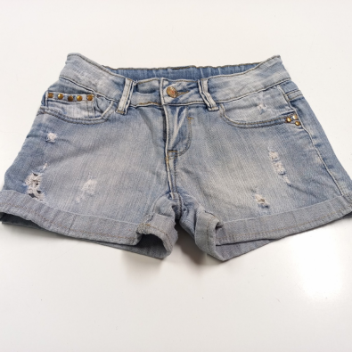 Pantalone Corto Jeans Con Strappi  9/10 Anni  