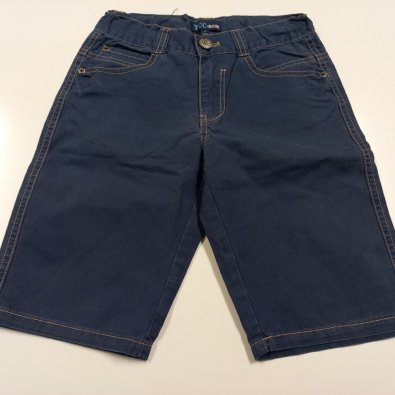 Pantalone Tela Bermuda Blu Cuciture  Beige YCC 10 Anni  