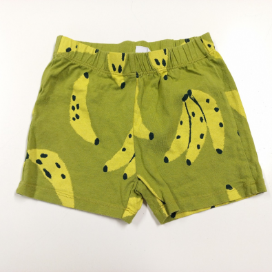 Pantalone Corto Verde Acido Con Banane  Zara 2/3 Anni  