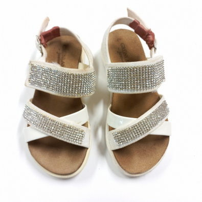 Sandalo Glitterato Bianco Grunland 28  