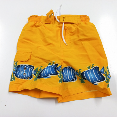 Costume Bermuda Giallo Con Pesci Pesci Tropicali 4 Anni  