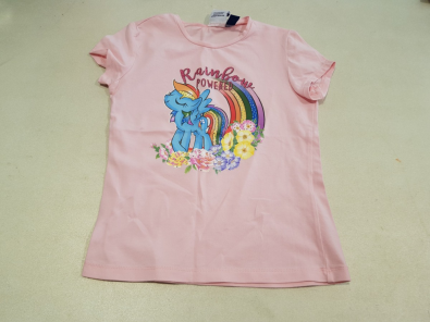 F6anni Shirt Rosa Little Pony Rainbow Strass OM  