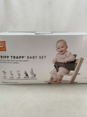 Baby Set Stokke Per Seggiolone Tripp Trapp Bianco Senza Piedini Anti Ribaltamento  