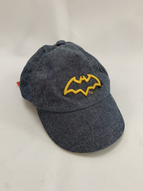 Cappello Bimbo 12/18 Mesi Batman Blu Con Visiera  