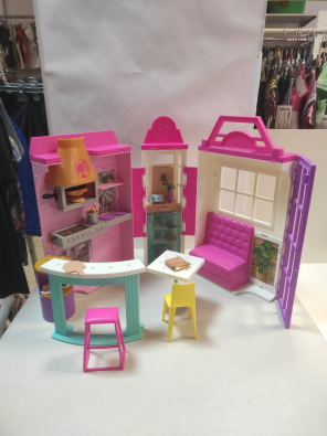 Casa Richiudibile Barbie  Con Accessori  