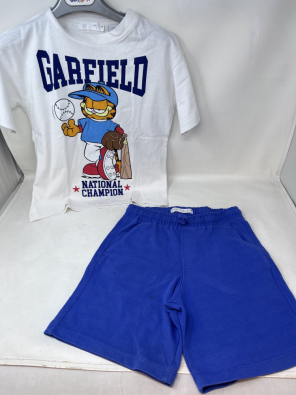 Completo Boy 8 A Bermuda + T Shirt Garfild  