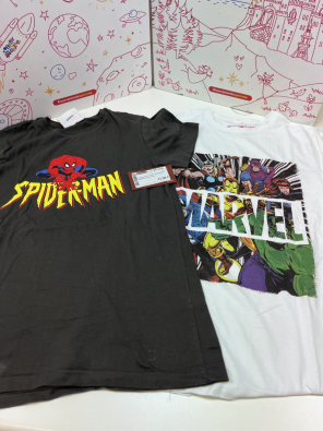 Maglia Boy T Shirt  Spiderman /marvel 2 Pz 11/12 A   