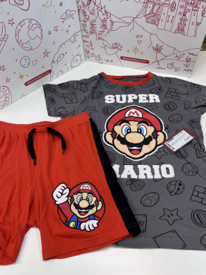 Completo Boy Super Mario Con Bermuiuda E T Shirt 10/11 A  