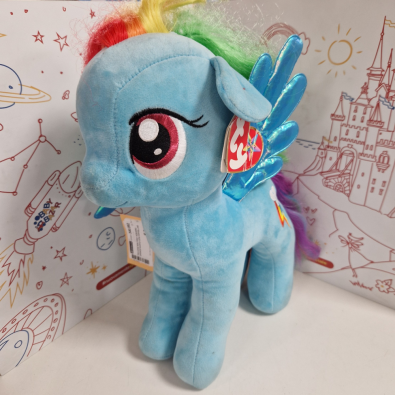 Peluche Mini Pony Azzurro Grande Nuovo Con Cartellino   