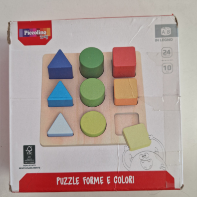 Puzzle Forme E Colori In Legno   