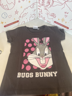 Maglia Bugs Bunny 4/5 Anni Bimba  