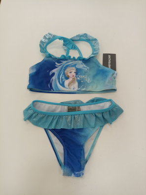Costume Bikini Bimba 9/10 Anni Frozen Azzurro  