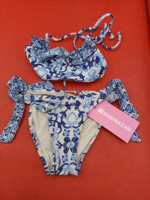 Costume Bikini Bimba 4/5 Anni Azzurro E Bianco Yamamay  