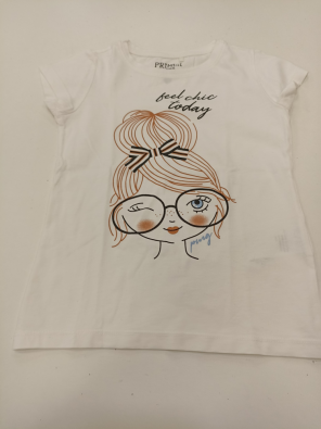 T-shirt Bimba 5 Anni Primigi Bianca  