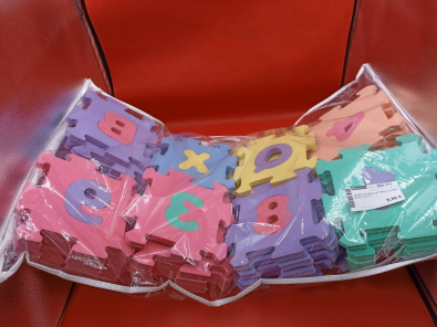 Tappeto Puzzle Lettere E Numeri 36 Pz 17,5x17,5  