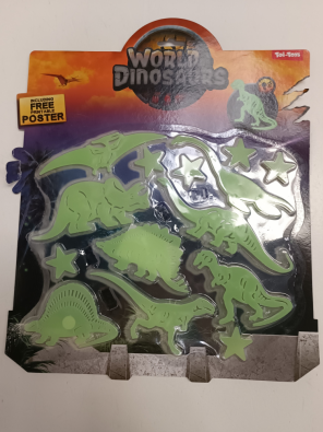 Adesivi Fluorescenti Dinosauri  