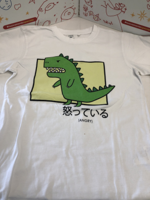 T Shirt Bimbo 8-9 A Ovs Bianca Dinosauro   
