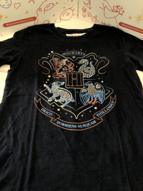  T Shirt Bimbo 9-10 A Blu Hogwarts   