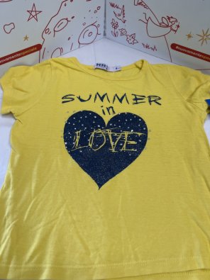 T Shirt Bimba 4 A Nr Gialla Summer   