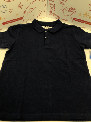 Maglietta Polo Bimbo 4-5a Zara Blu Mai Usato  