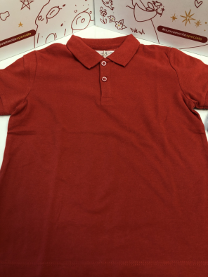 Maglietta Polo Bimbo 4-5a Zara Rosso Mai Usato  