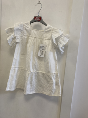 Vestito Bimba 4 Anni (106 Cm) Bianco Gaialuna NUOVO   