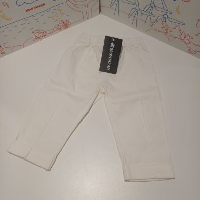 Pantalone Bimbo 9 Mesi Bianco  