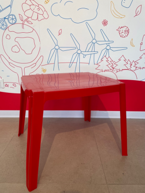 Tavolino In Plastica Rosso   