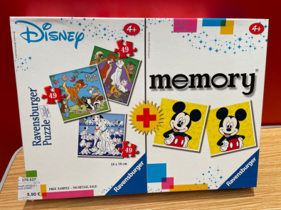 Gioco Ravensburger 3puzzle + Memory Personaggi Disney   