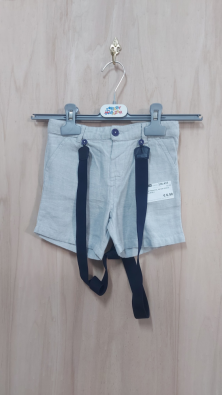 Shorts Prenatal 24/36m Grigio Bretelle Blu  