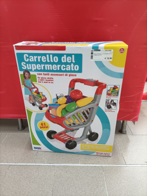 Gioco Carrello Supermercato + Cibaria Nuovo   