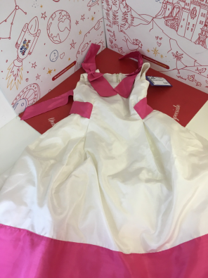 Vestito Bimba Bianco Rosa Principessa 2-3 Anni Carla  