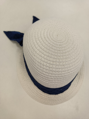Cappellino OVS 12/18m Bimba Cm.46/48 Panama Bianco Fascia Blu