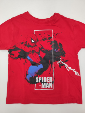 T-shirt Spiderman 2/3a Bimbo Rossa Stampa Spiderman
