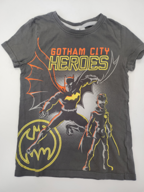 T-shirt Batman 7/8a Bimbo Nera Stampa Gotham City
