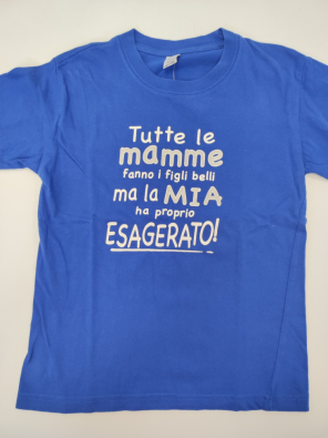 T-shirt More 6/8a Bimbo Blu Stampa Tutte Le Mamme