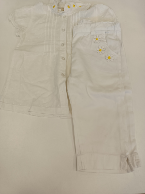 Completo OVS 24/30m Bimba Cm.92 Camicia Bianco E Pant. 