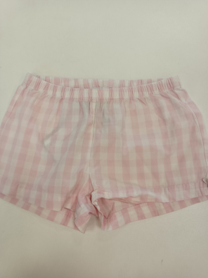 Pantaloncino Il Gufo 18m Bimba Quadretti Rosa E Bianco