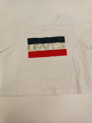 T-shirt Levi's 5a Bimba Cm.110 Bianco Stampa Logo Dorato