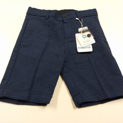 Pantalone Bermuda Blu Con Risvolto Mayoral NUOVO 7 Anni  