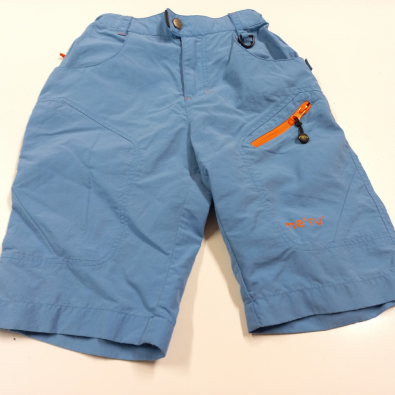 Pantalone Bermuda Blu Zip Arancio Trekking 8 Anni Meru Con Coulisse  