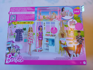 Casa Barbie A 2 Piani Con Accessori  