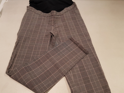 Pantaloni Premaman Check Grigio-bordeaux Mis.42 Kiabi  