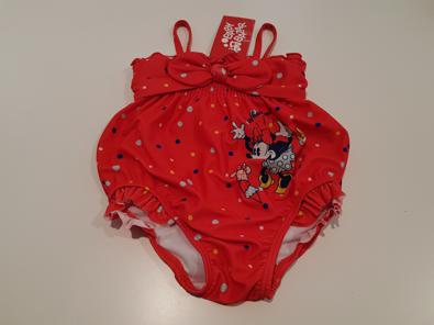 F6-9mesi Costume Intero Rosso Minnie Disney  
