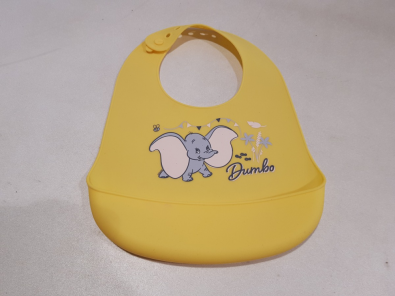 Bavaglino Raccoglipappa Giallo Silicone Dumbo  