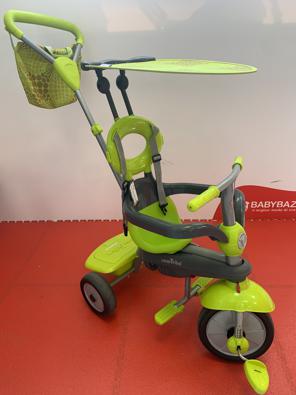 Triciclo Smart Trike Vanilla Green Barra Touch Steering Tendalino Borsa Porta Oggetti   
