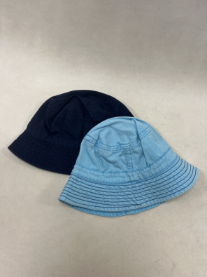 Coppia Cappello Bimbo 6/8 Anni Azzurro + Blu  
