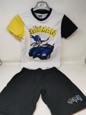 Completo Boy 6-7A Batman T Shirt Batman + Short Nero  