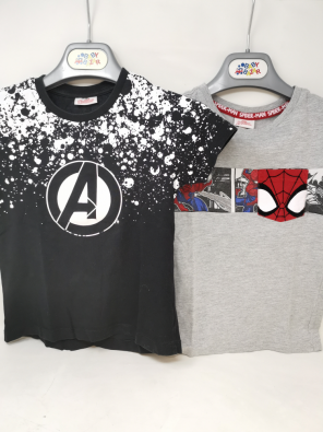 Maglia Boy T Shirt 3/4 A Avengers/spiderman 2 Pz   