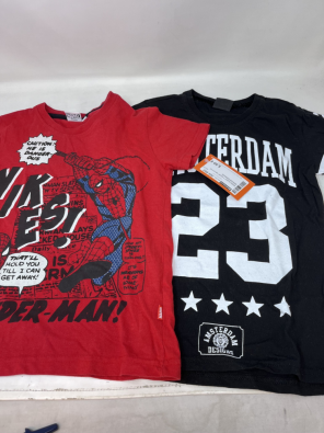 Maglia Boy T Shirt 4/5 A 2 Pz Nero/spiderman  
